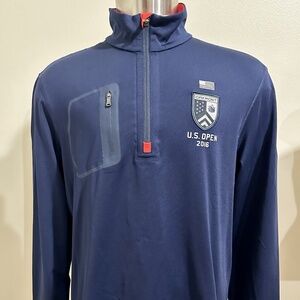 NWOT RLX Ralph Lauren 1/4 Zip Pullover Shirt Men L Oakmont US Open 2016 Golf